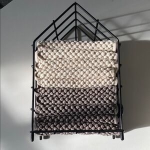 Norwex Counter Cloth House with 10 Textured Cream and Gray Towels